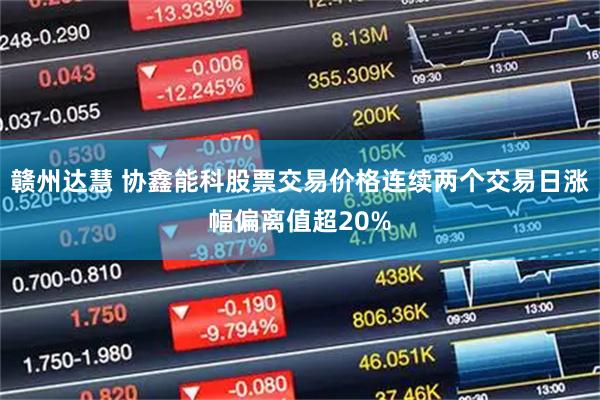 赣州达慧 协鑫能科股票交易价格连续两个交易日涨幅偏离值超20%